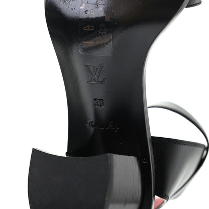 Louis Vuitton Calfskin Monogram Passenger Sandals 36 Black 7 of 10
