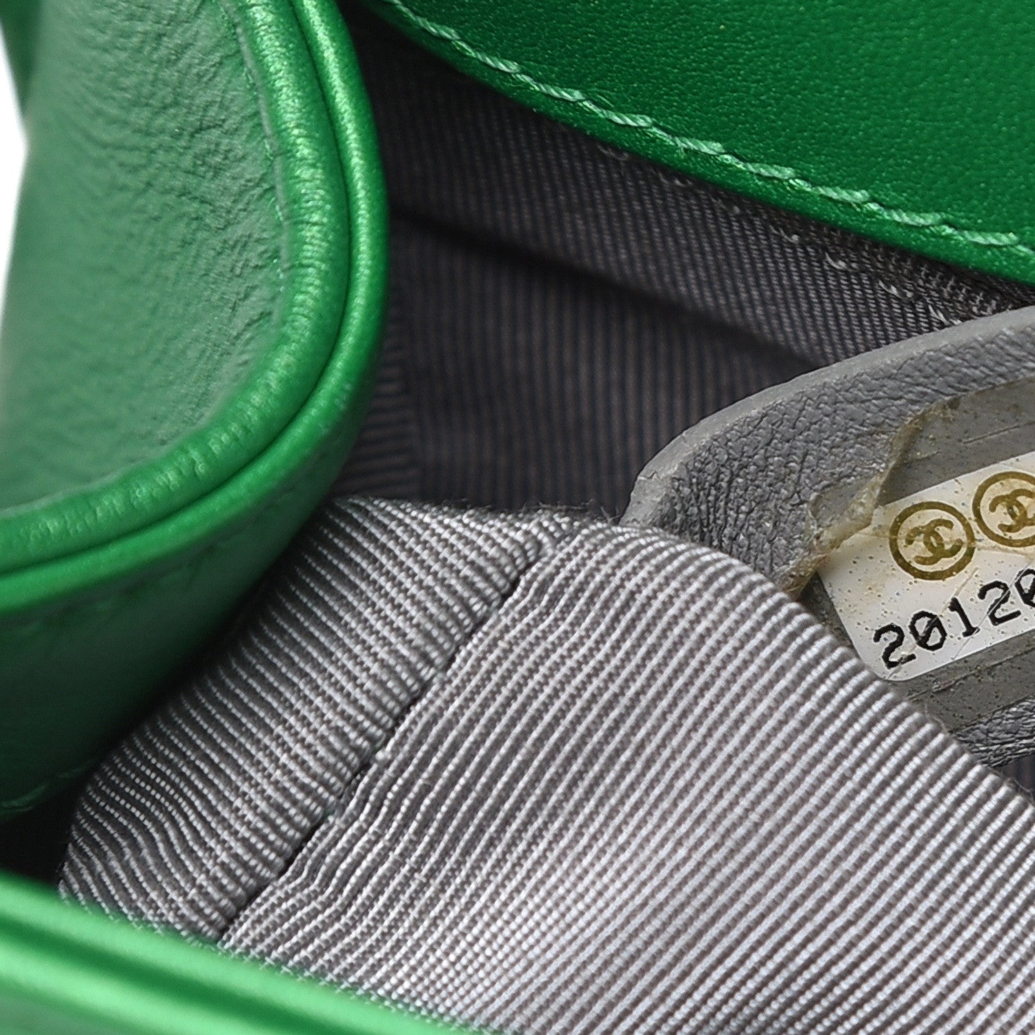 Chanel Metallic Calfskin Quilted Medium Boy Flap Green 7 of 17