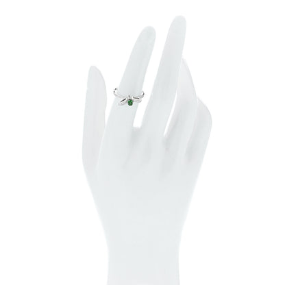 Tiffany Platinum Diamond Tsavorite Paper Flowers Firefly Ring 52 6 2 of 6