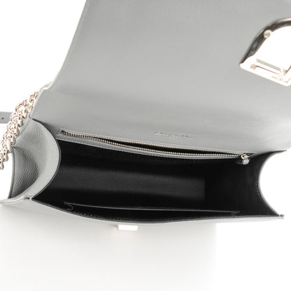 Christian Dior Grained Calfskin Medium Diorama Flap Bag Grey 7 of 8