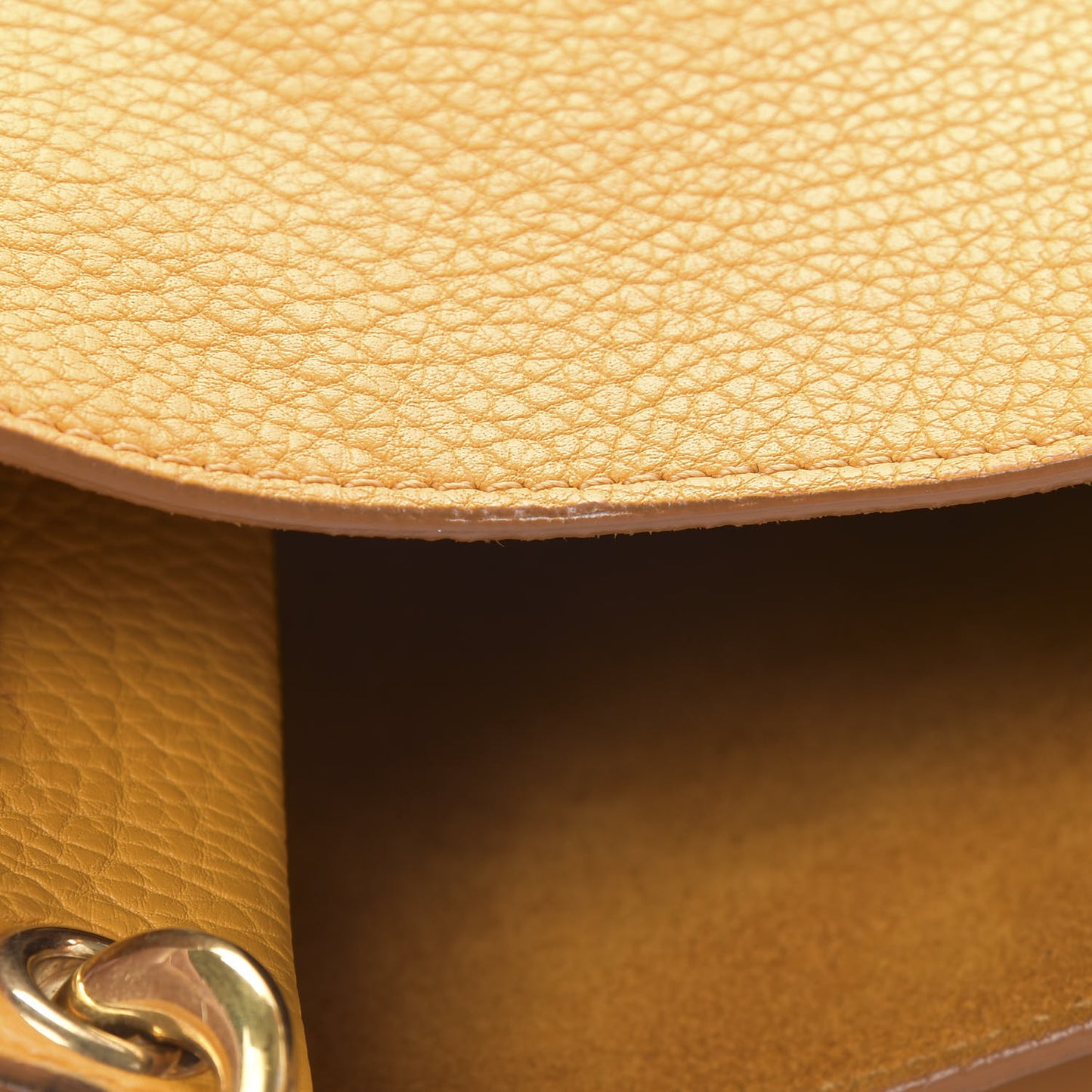 Crisped Calfskin Medium Hobo Bag Saffron
