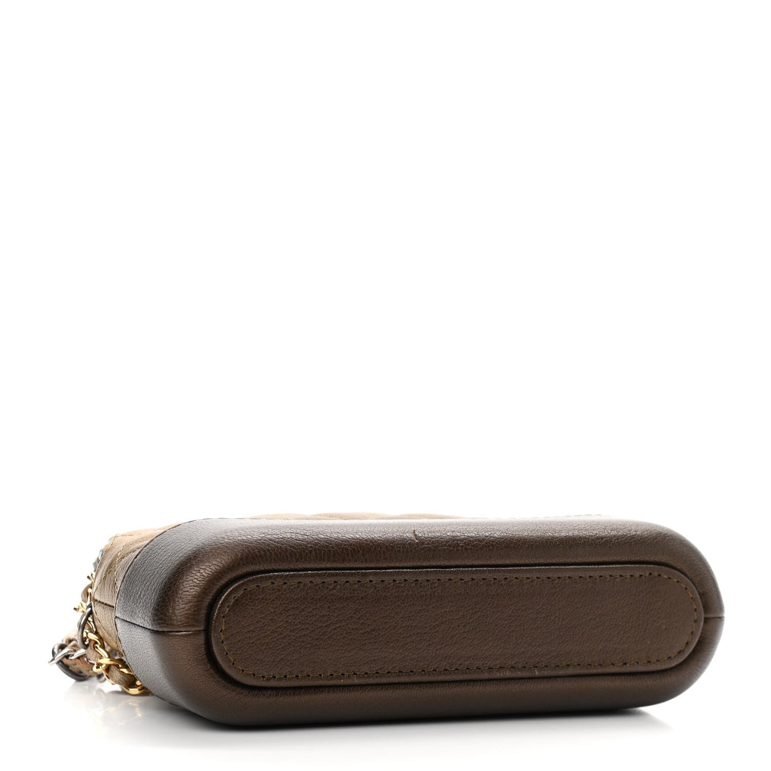 Chanel Metallic Goatskin Quilted Small Gabrielle Clutch With Chain Bronze 4 of 12