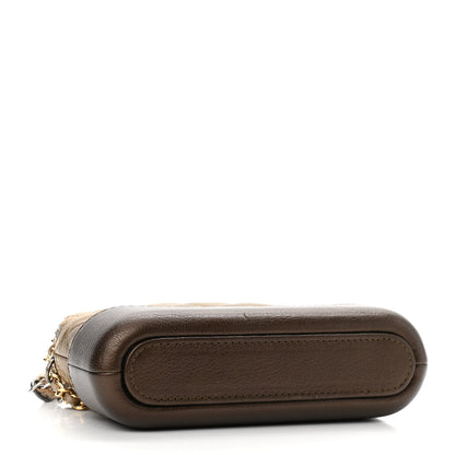 Chanel Metallic Goatskin Quilted Small Gabrielle Clutch With Chain Bronze 4 of 12