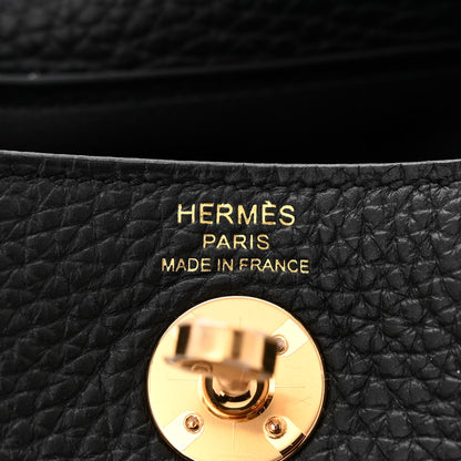 Hermes Taurillon Clemence Mini Lindy 20 Black 7 of 11
