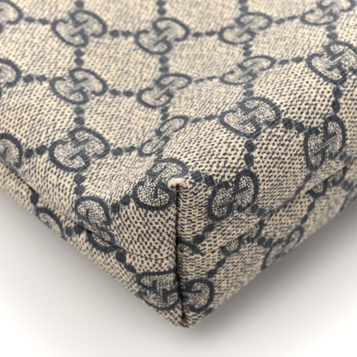 Gucci GG Supreme Monogram Web Flat Messenger Bag Navy 13 of 14