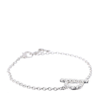 Hermes 18K White Gold Diamond Finesse Bracelet SH 1 of 5