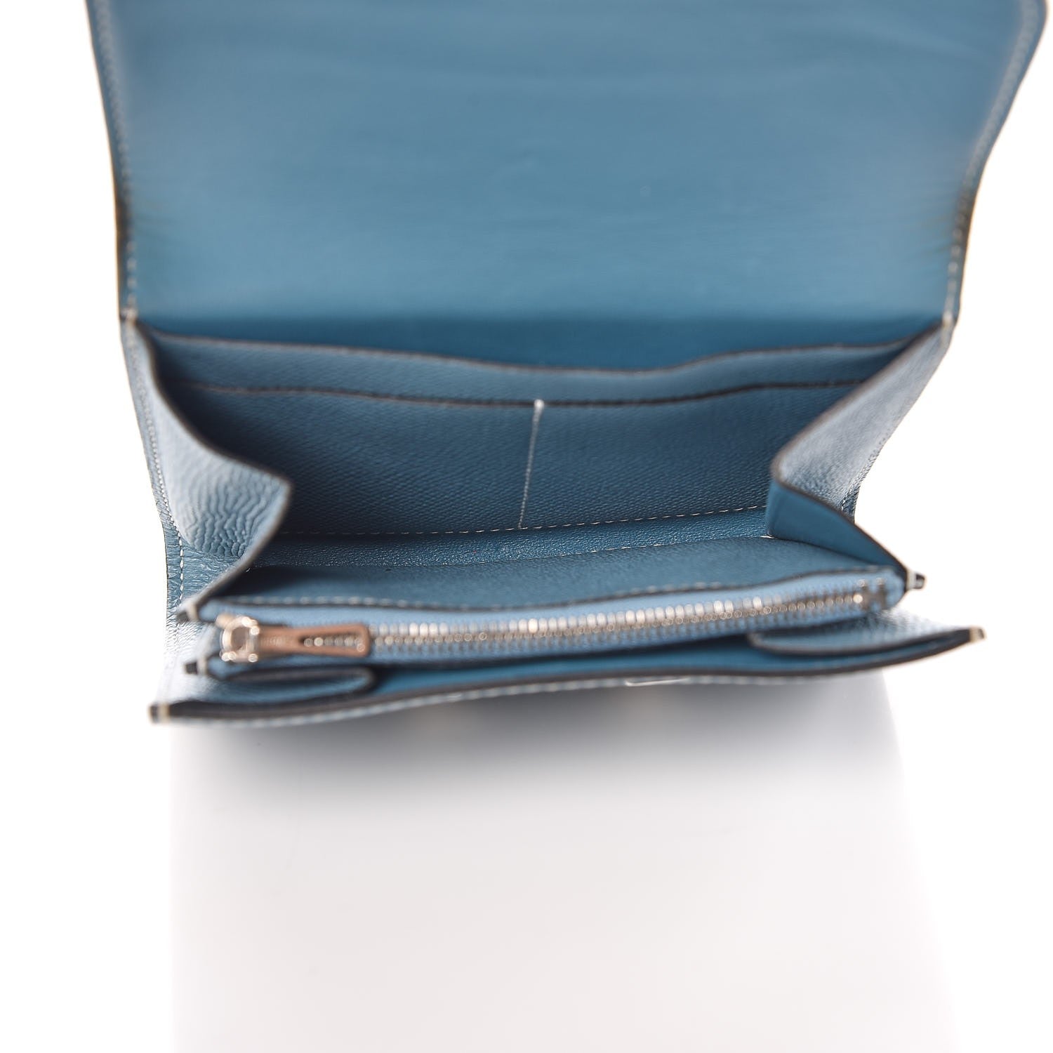 Hermes Epsom Constance Short Wallet Blue Jean 5 of 10