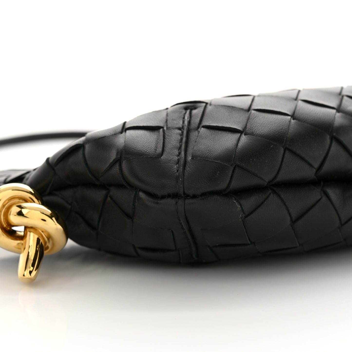 Nappa Intrecciato Mini Solstice Shoulder Bag Black