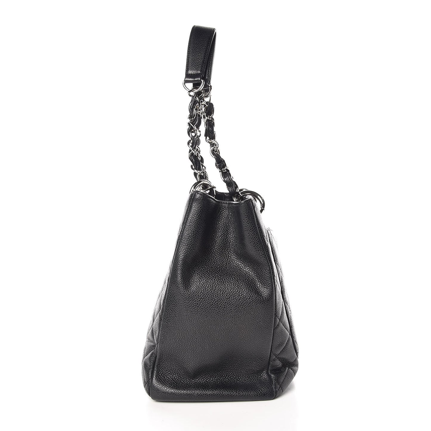 Caviar Quilted Grand Shopping Tote GST Black