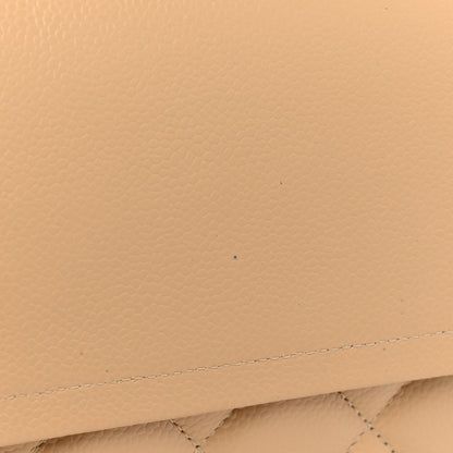 Chanel Caviar Quilted Jumbo Double Flap Beige 11 of 14