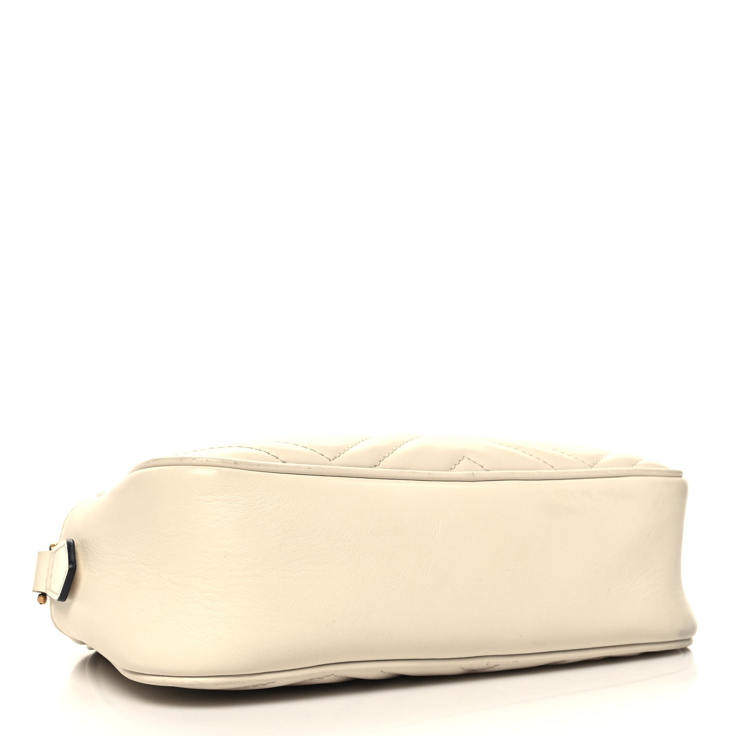 Gucci Calfskin Matelasse Small GG Marmont Chain Shoulder Bag White 4 of 12