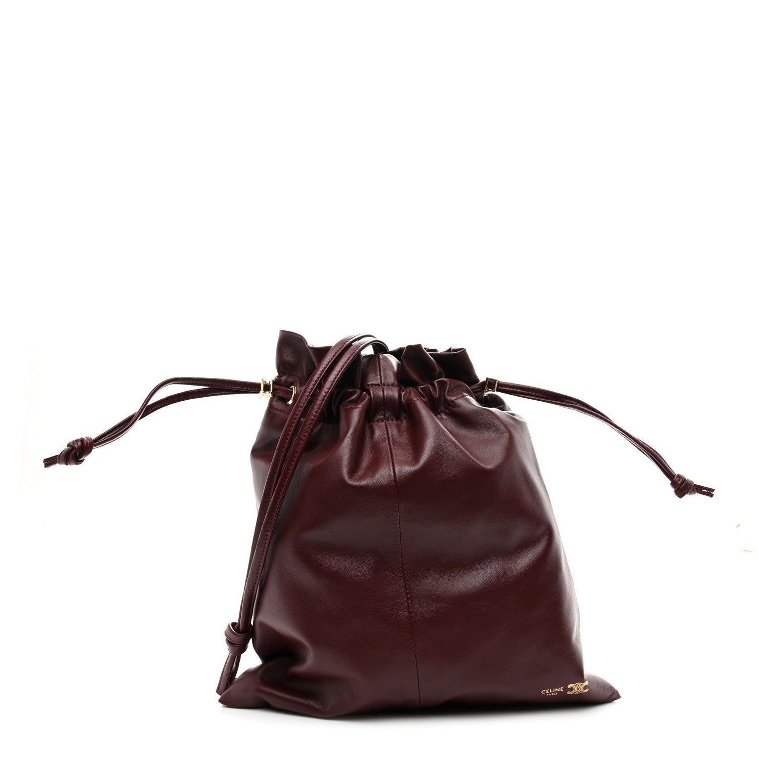 Celine Lambskin small Crystal Pouch Crossbody Bag Syrah 1861324