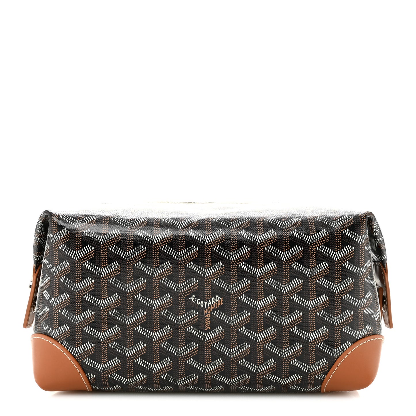 Goyardine Boeing 25 Trousse de Toilette Black Gold