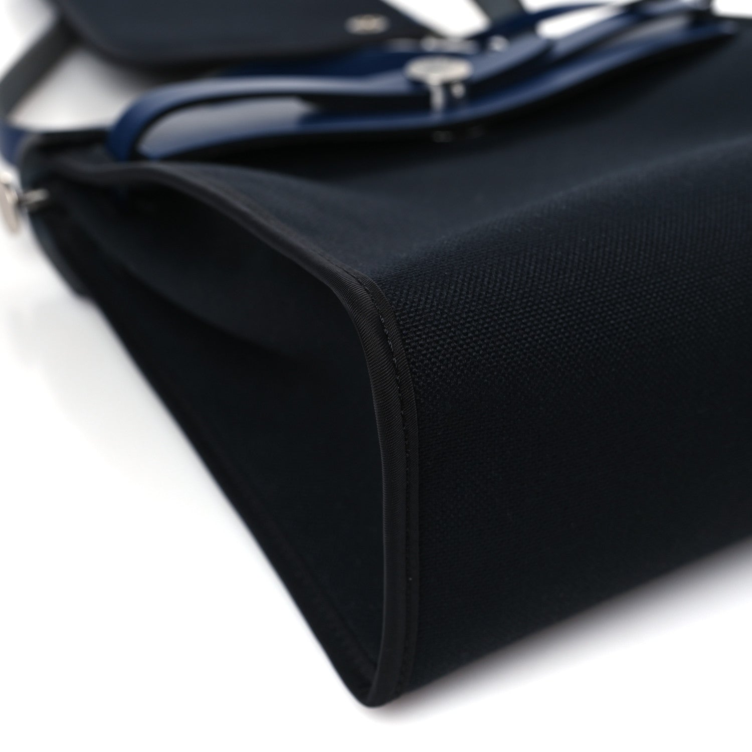 Hermes Military Toile Vache Hunter Herbag Zip 31 PM Black Bleu Saphir 10 of 11