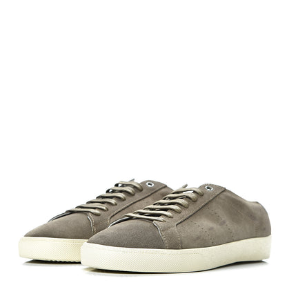Saint Laurent Suede Soho Mens Court Classic Sneakers 43.5 Kaki 3 of 15