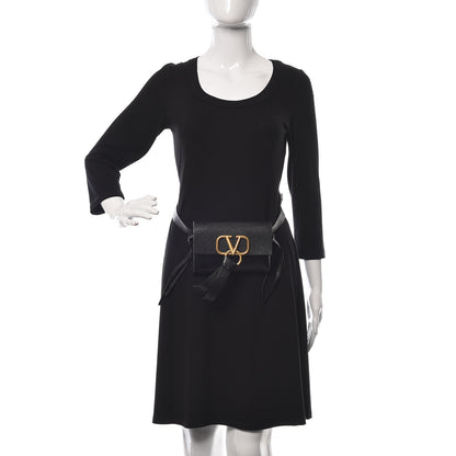 Valentino Garavani Textured Patent Calfskin VRing Belt Bag Black 2 of 9