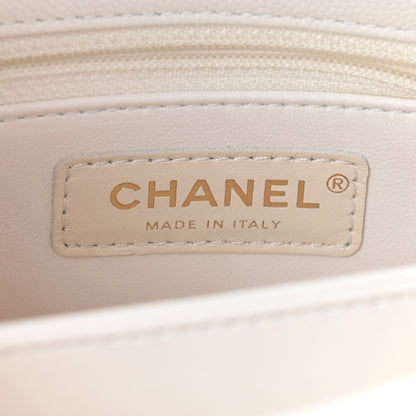 Chanel Caviar Quilted Mini Coco Handle Flap White 6 of 9