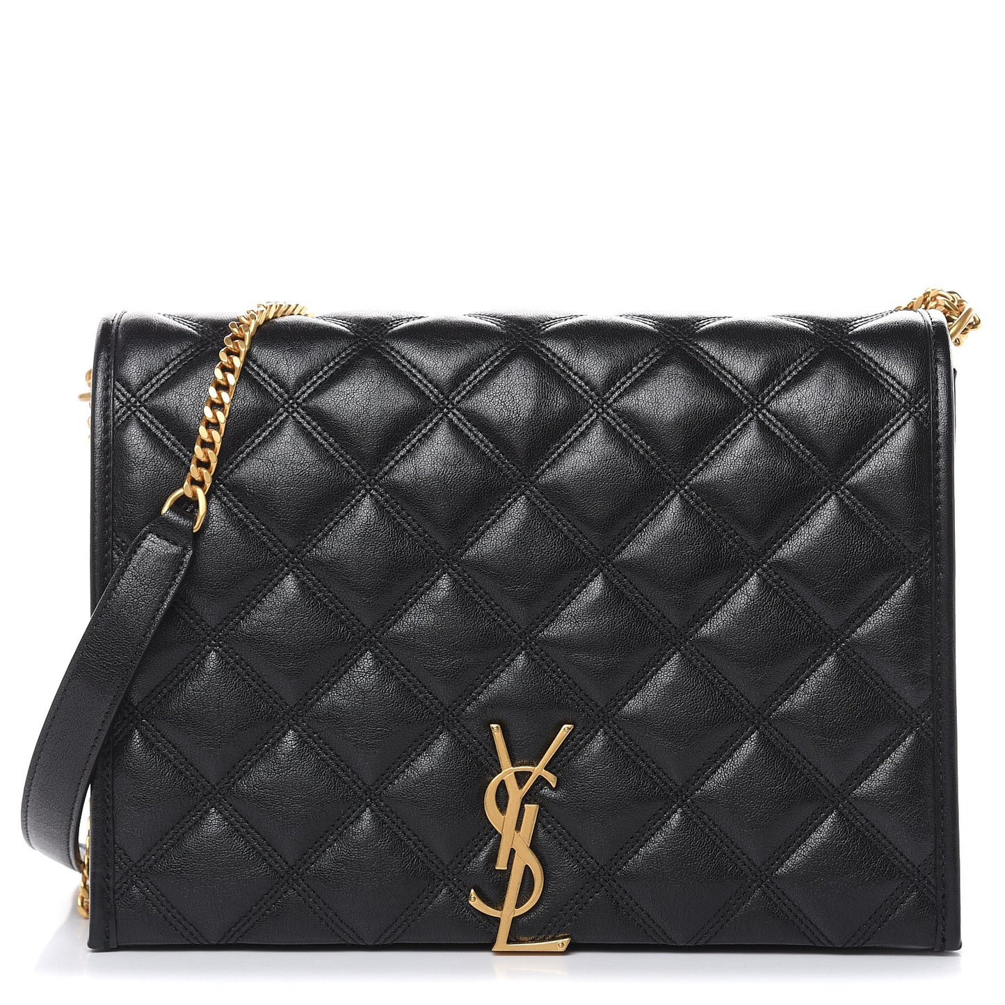 Lambskin Quilted Small Becky Chain Bag Black