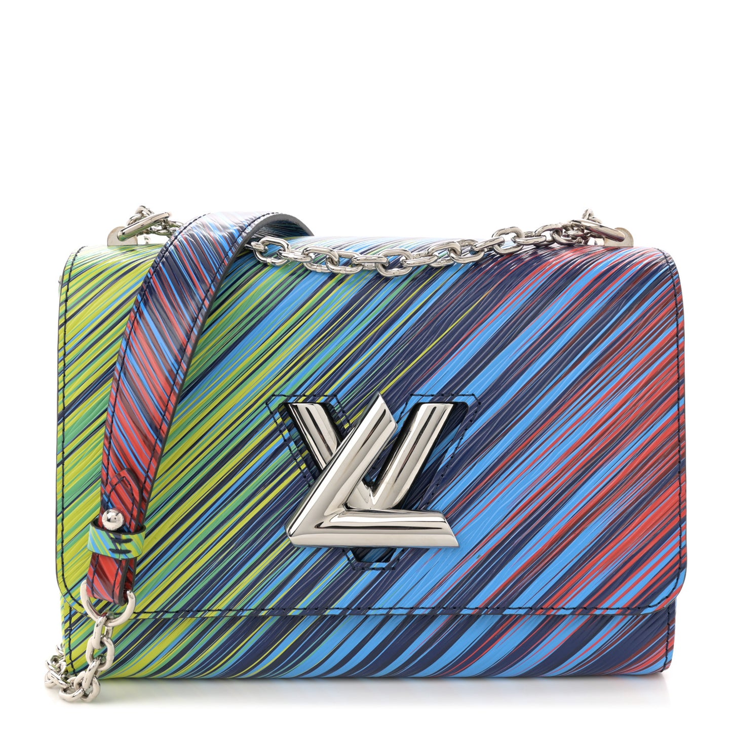 Epi Tropical Twist Shoulder Bag MM Vert Rouge