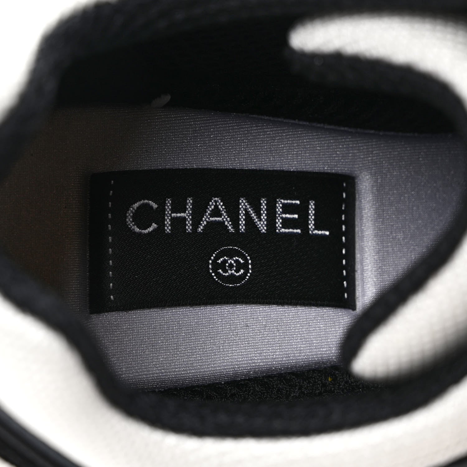 Chanel Mesh Suede Calfskin Womens CC Sneakers 40.5 Black White 7 of 9