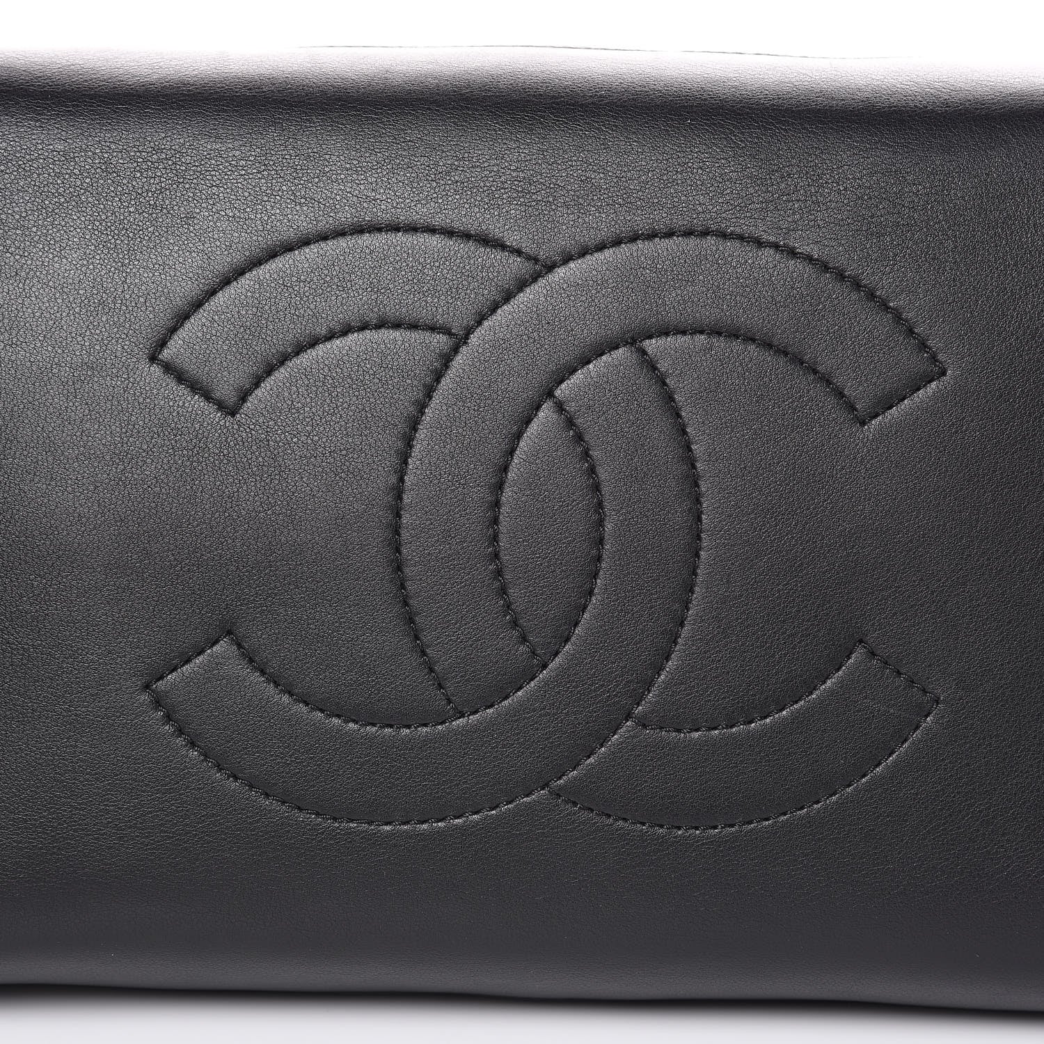 Chanel Calfskin Quilted Large Easy Shopping Tote Black 10 of 14