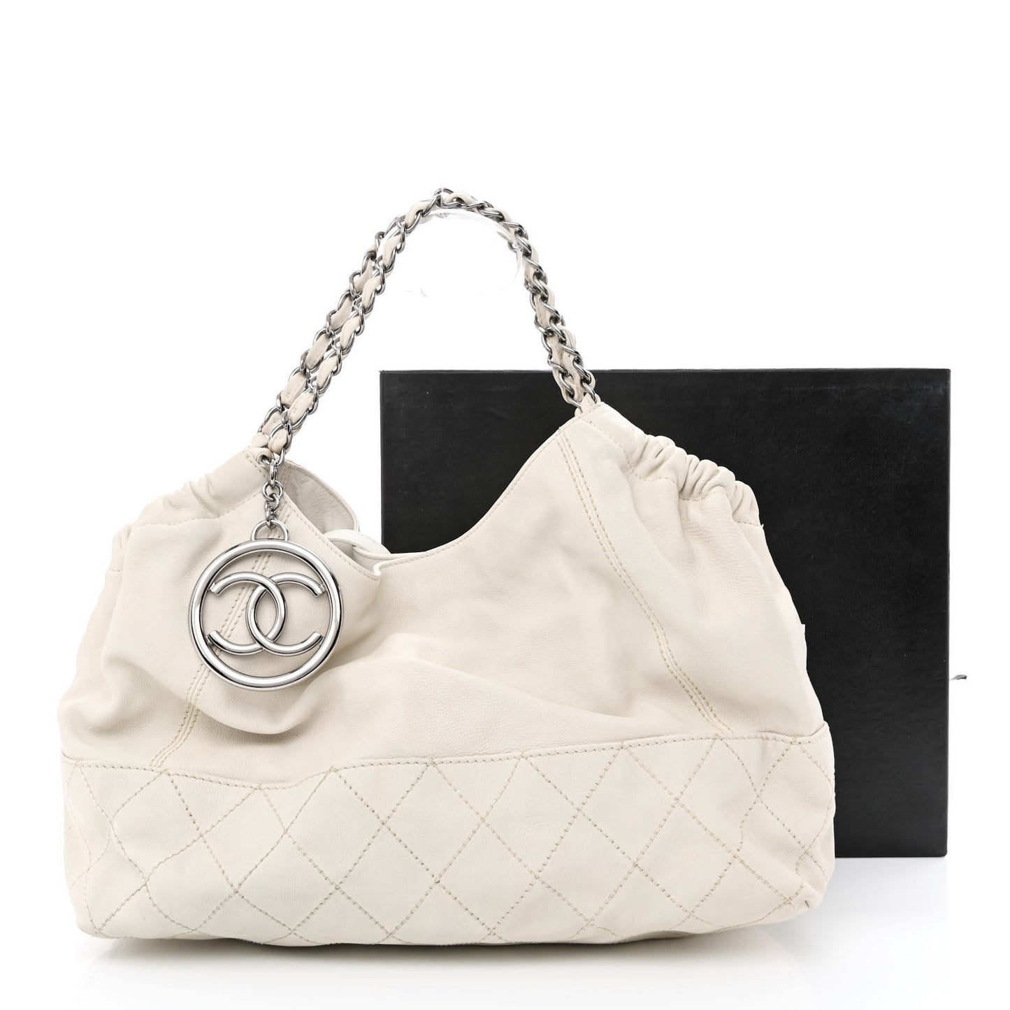 Calfskin Baby Coco Cabas White