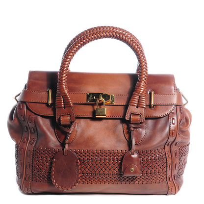 Gucci Leather Handmade Large Top Handle Bag Brown 1 of 8