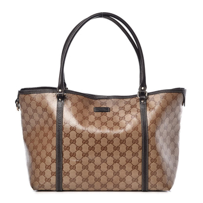 Gucci Crystal Monogram Medium Joy Tote Beige Ebony Testa di Moro 1 of 11