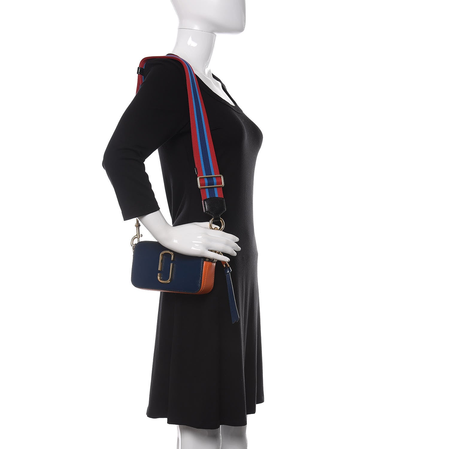Marc Jacobs Saffiano Small Snapshot Camera Bag Navy Multicolor 2 of 12