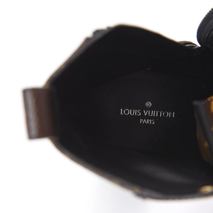 Louis Vuitton Patent Calfskin Monogram Star Trail Ankle Boots 37 Black 10 of 14