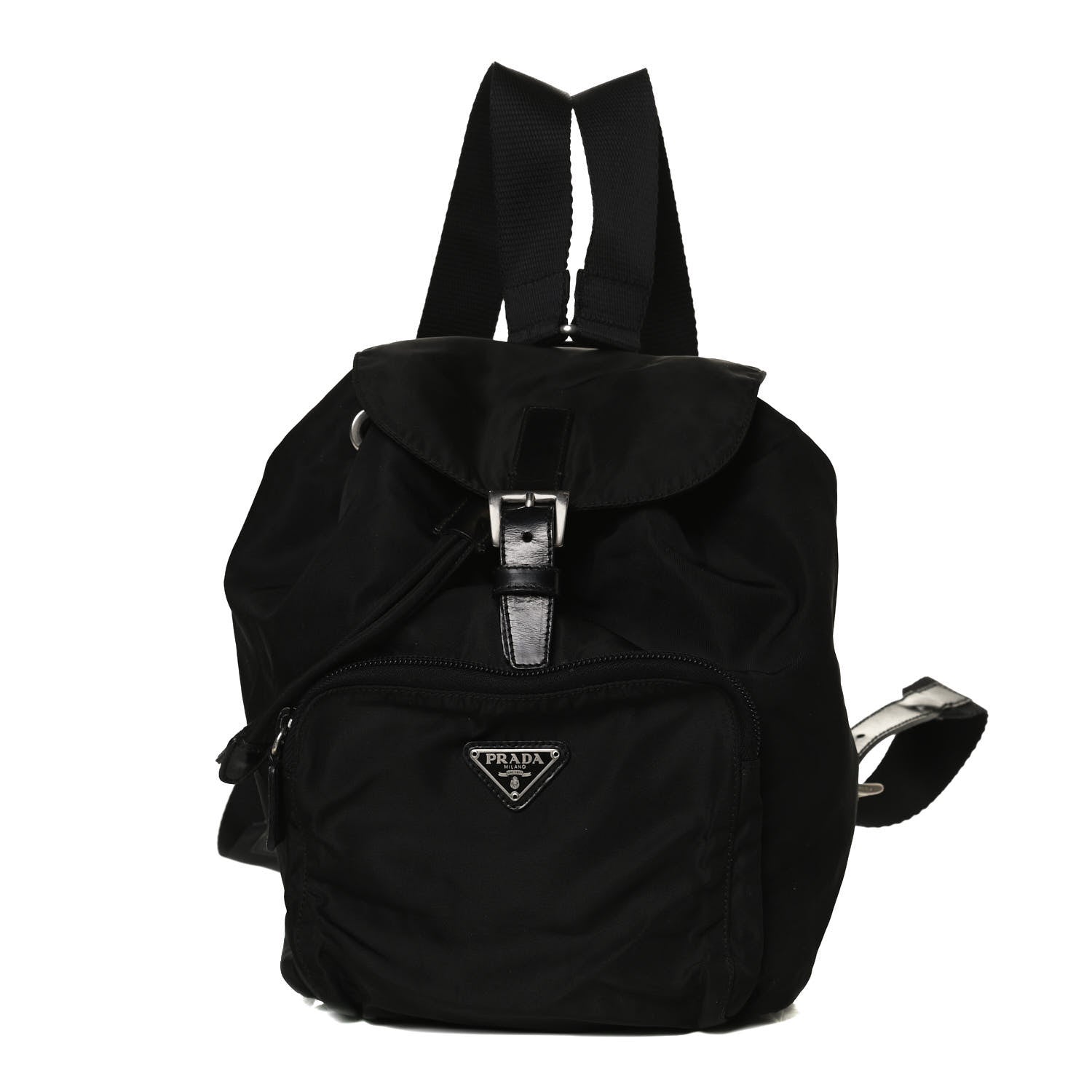Prada Tessuto Nylon Vela Cinch Backpack Black 1 of 16