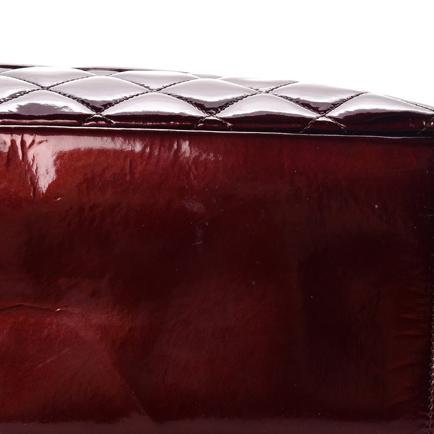 Chanel Patent Quilted Grand Shopping Tote GST Dark Bordeaux 16 of 17