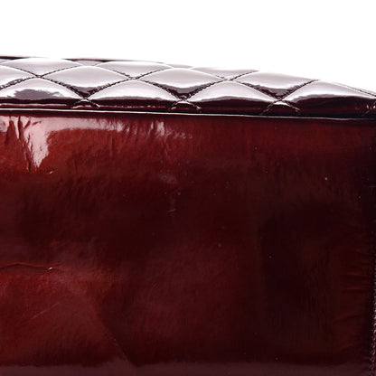 Chanel Patent Quilted Grand Shopping Tote GST Dark Bordeaux 16 of 17
