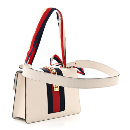 Gucci Calfskin Small Sylvie Shoulder Bag White 3 of 10