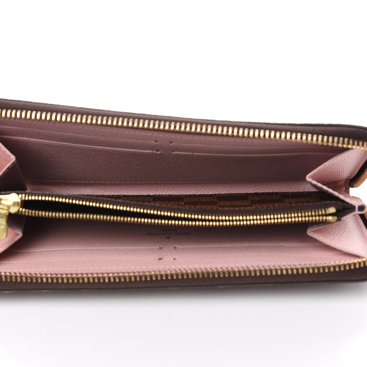 Damier Ebene Clemence Wallet Rose Ballerine