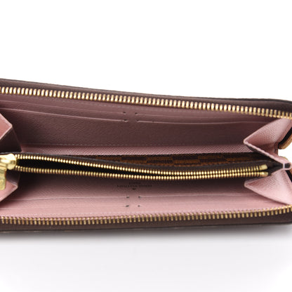 Louis Vuitton Damier Ebene Clemence Wallet Rose Ballerine 4 of 9