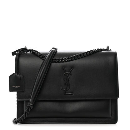 Saint Laurent Calfskin Large Monogram Monochrome Sunset Black 1 of 14