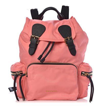 Burberry Nylon Medium Rucksack Backpack Bright Coral Pink 1 of 12