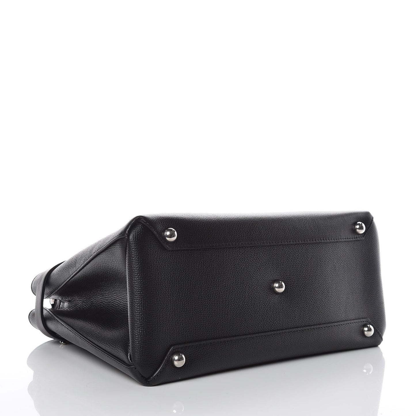 Derby Calfskin Medium Banner Tote Black