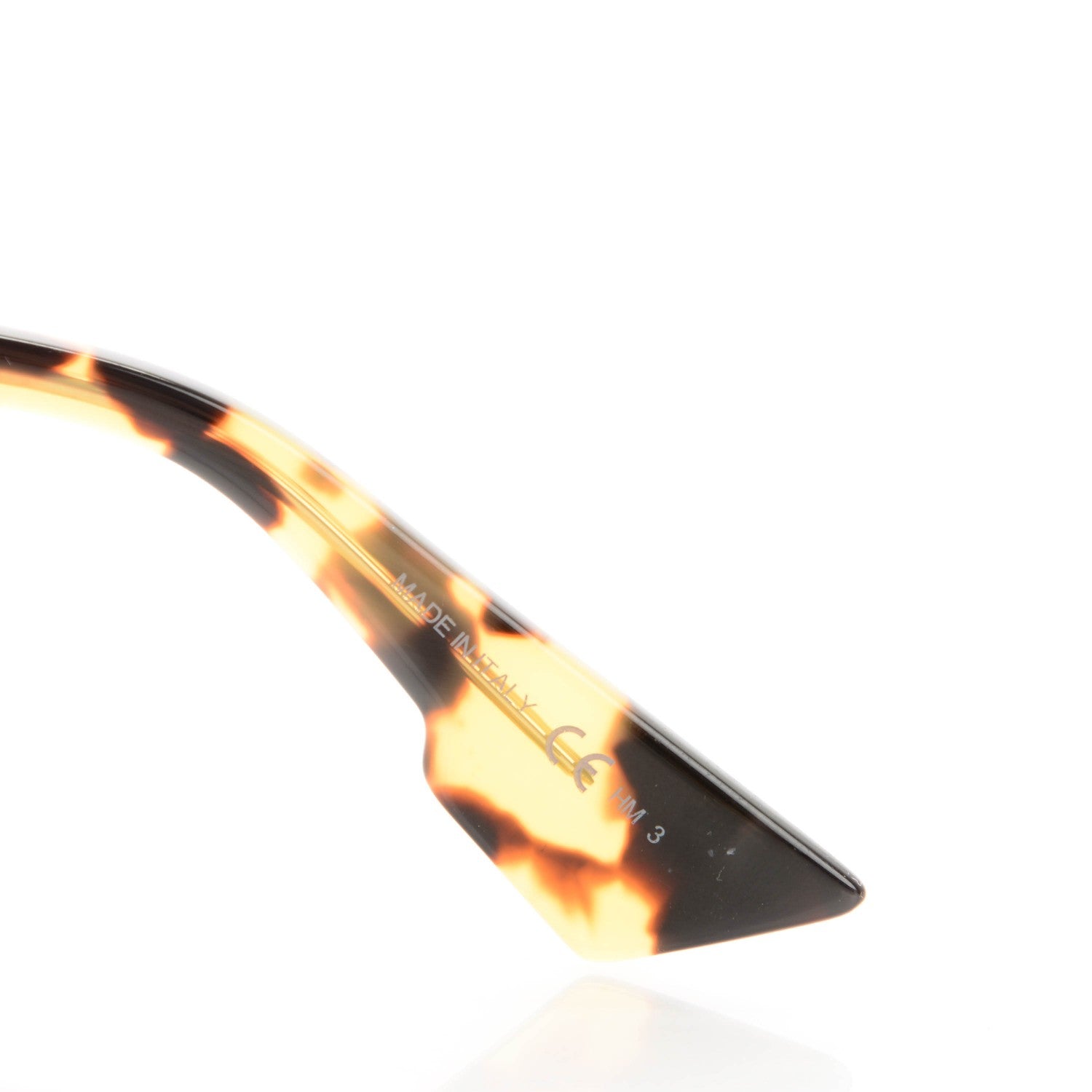 Christian Dior Abstract Square Mirrored Sunglasses Spotted Havana Green 4 of 5