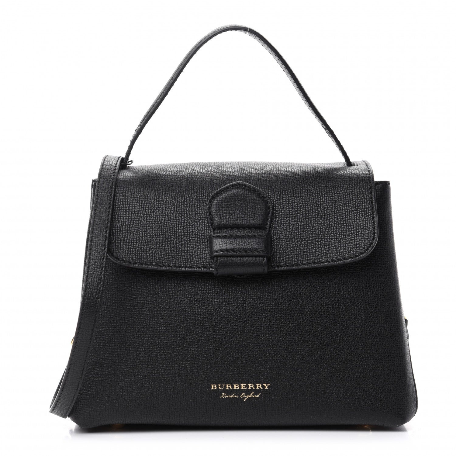 Burberry Derby Calfskin House Check Small Camberley Black 1 of 10