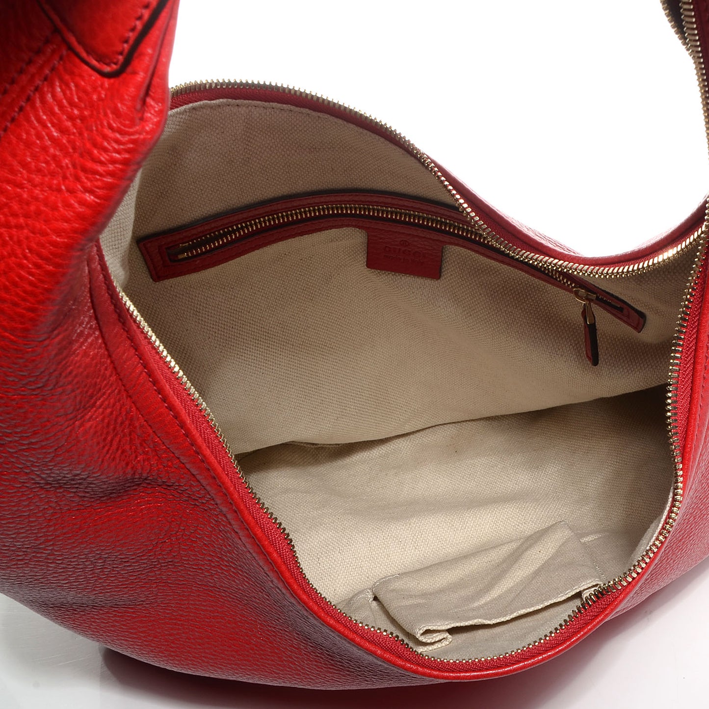 Pebbled Calfskin Large Soho Hobo Red