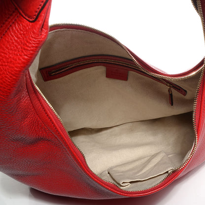 Gucci Pebbled Calfskin Large Soho Hobo Red 7 of 10