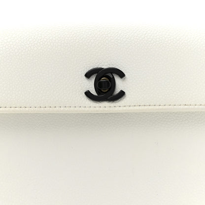 Chanel Caviar Top Handle Kelly Flap White 15 of 21
