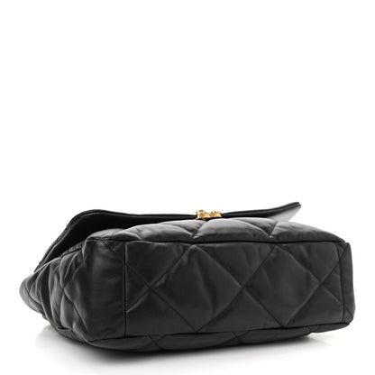 Chanel Lambskin Quilted Maxi Chanel 19 Flap Black 4 of 10