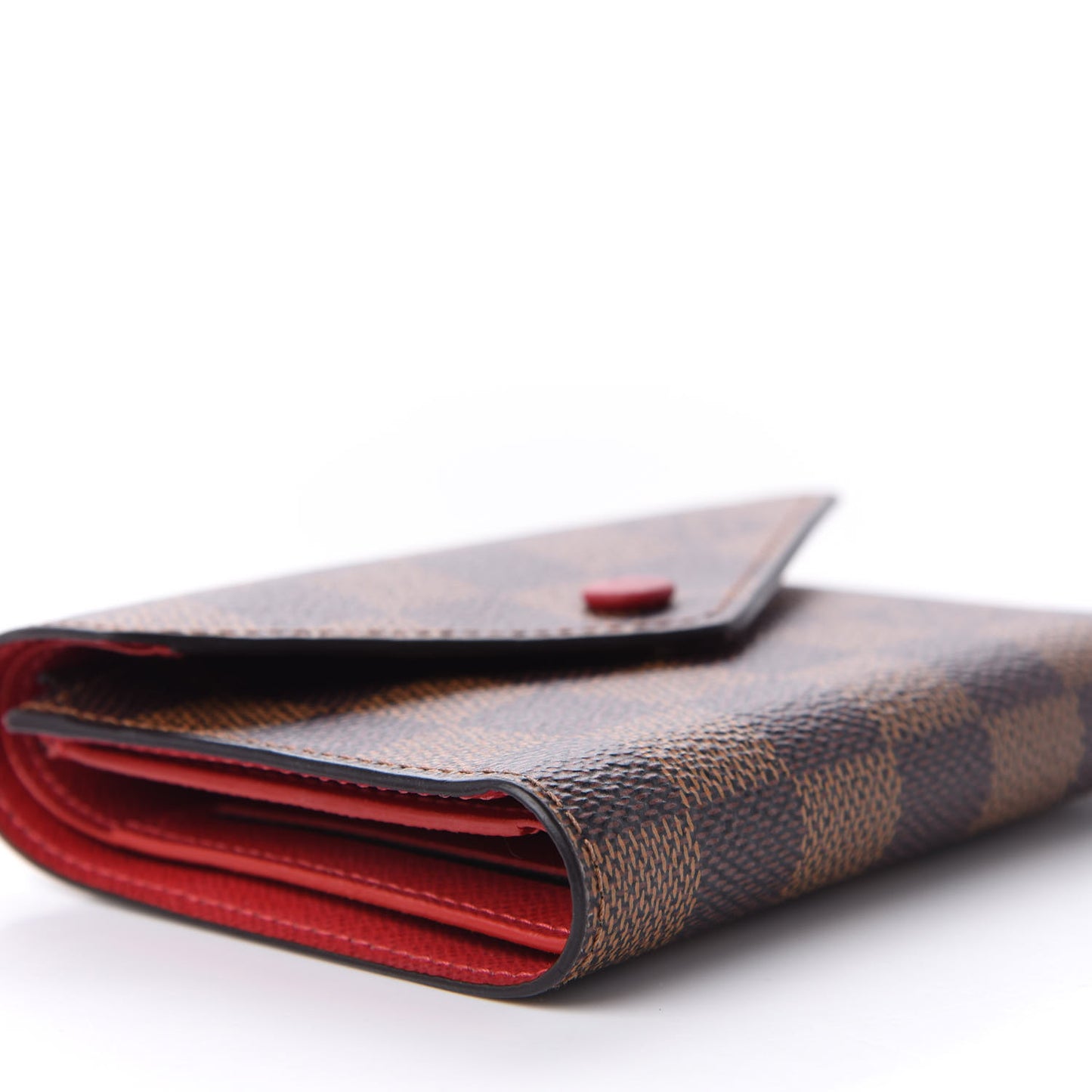 Damier Ebene Victorine Wallet Red