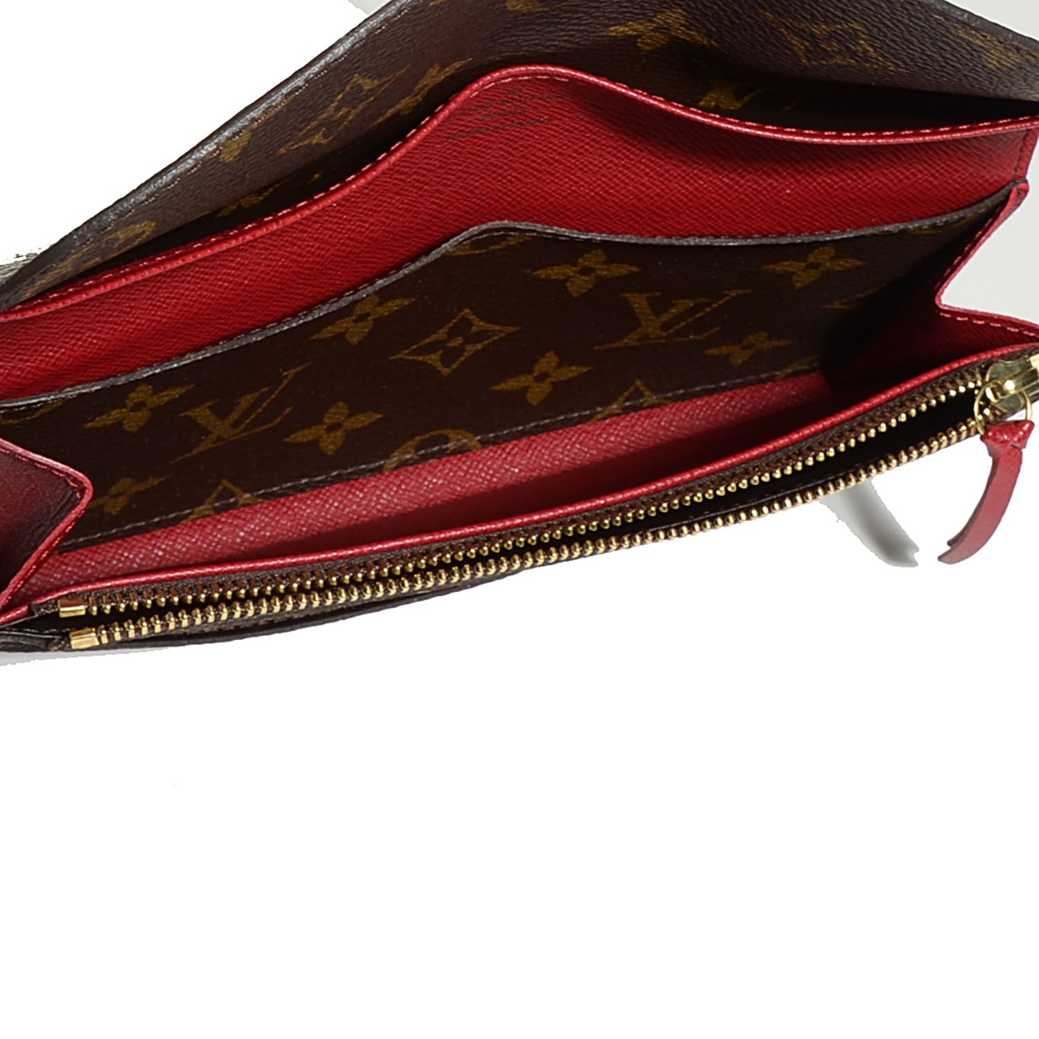 Louis Vuitton Monogram Emilie Wallet Red 6 of 8