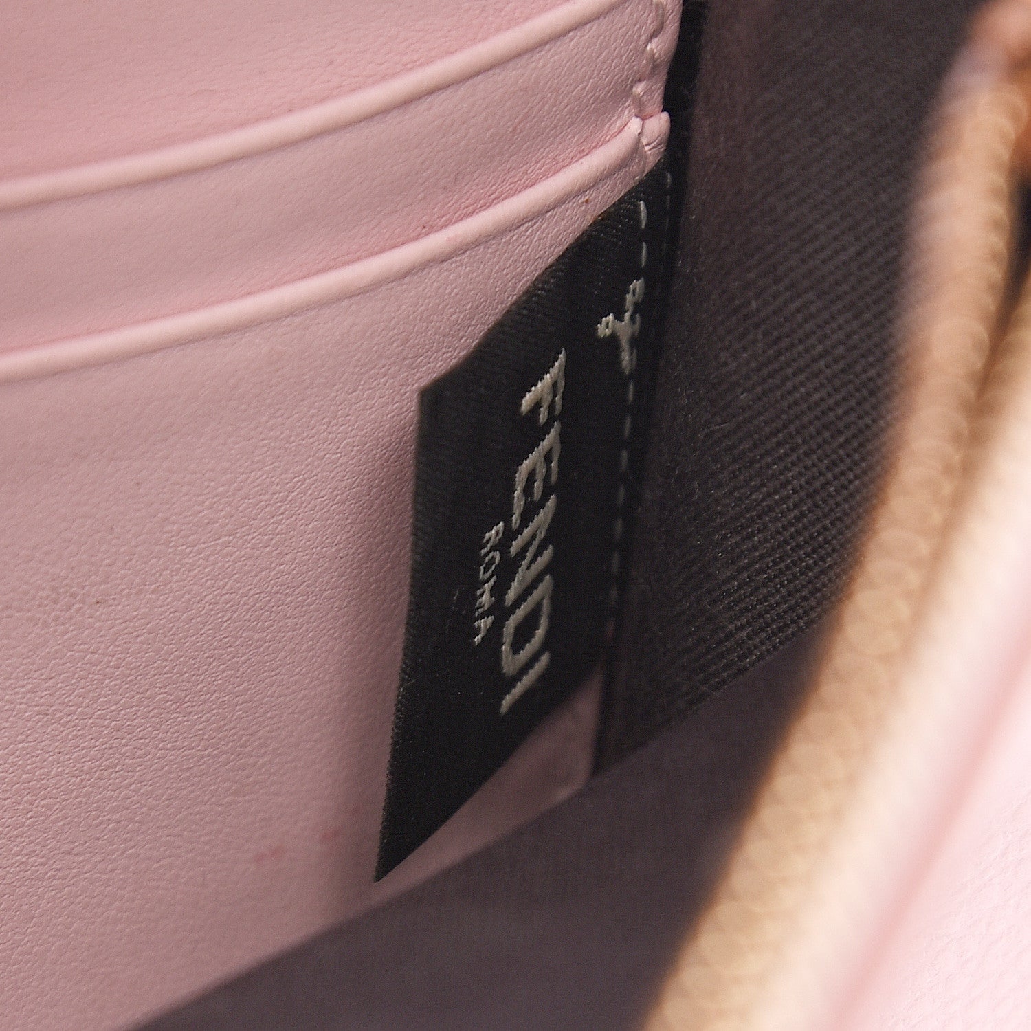 Fendi Vitello Cruise F is Fendi FF 1974 Embossed Medium Envelope Wallet On Chain Maya Black Peonia 5 of 9