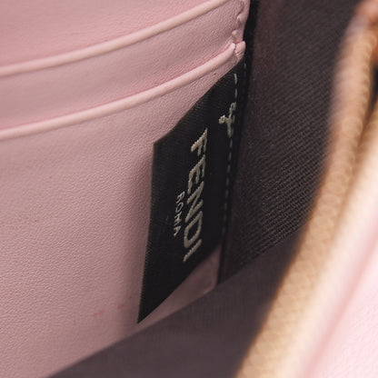 Fendi Vitello Cruise F is Fendi FF 1974 Embossed Medium Envelope Wallet On Chain Maya Black Peonia 5 of 9