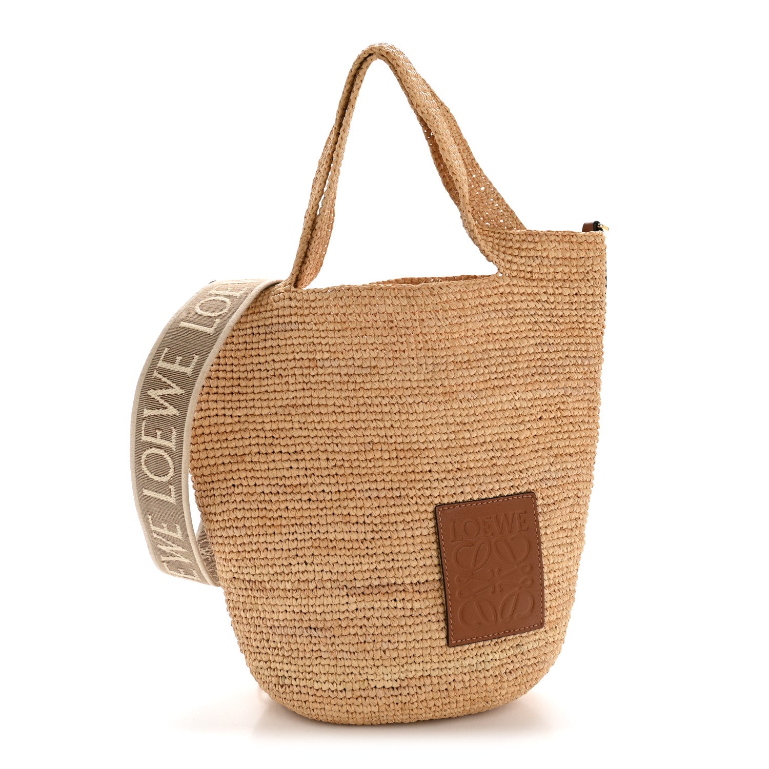 Loewe Raffia Mini Slit Tote Bag Natural Tan 1 of 11